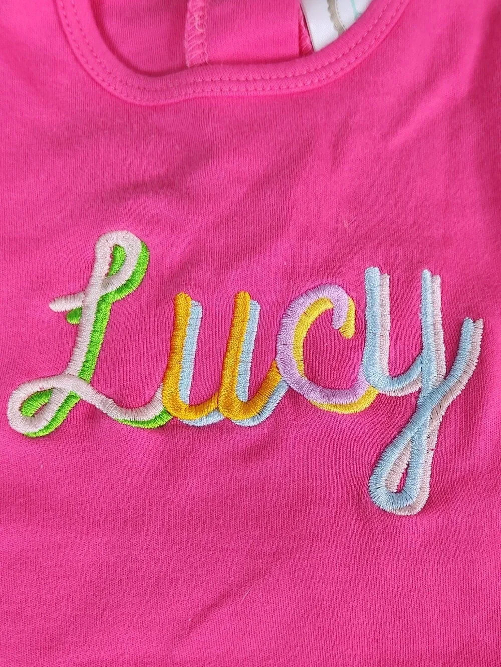 Embroidered 'Lucy' Baby Rompers - Pink & Mint